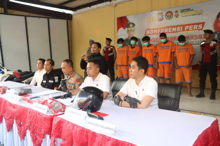 Polisi Sidoarjo Amankan Kelompok Pemuda Lakukan Pencurian dan Pengeroyokan
